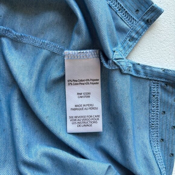 Travis Mathew Size XL Performance Golf Polo Blue Business Casual Classic Fit - Picture 10 of 12